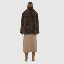 Load image into Gallery viewer, HiSO Milky Way Reversible Shearling Teddy Coat in Carbon