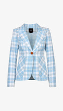 Load image into Gallery viewer, Smythe Patch Pocket Duchess Blazer in Sky Plaid