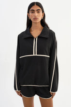 Load image into Gallery viewer, LAMARQUE Weslee Half-Zip Pullover Jacket in Black
