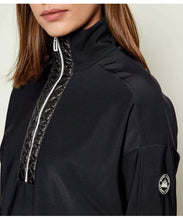 Load image into Gallery viewer, Marc Cain Zip Pullover Sweatshirt in Black