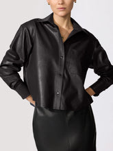 Load image into Gallery viewer, Brochu Walker Everyday Cropped Vegan Leather Shirt