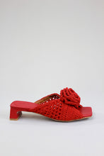 Load image into Gallery viewer, Angel Alarcon Crochet Mule in Red