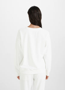Juvia "Oui Mais Non" Sweatshirt in White