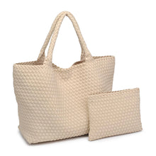 Load image into Gallery viewer, Sol And Selene Sky's The Limit Large Tote in Cream