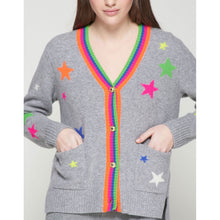 Load image into Gallery viewer, Vilagallo Alina Stars Cardigan in Grey