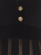 Load image into Gallery viewer, Twinset Ribbed Knit Midi Dress in Black