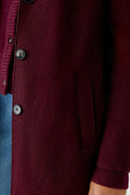 Load image into Gallery viewer, Oui Mayson Boiled Wool Coat in Bramble Berry

