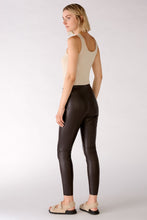 Load image into Gallery viewer, Oui Chasey Vegan Leather Leggings in Dark Brown
