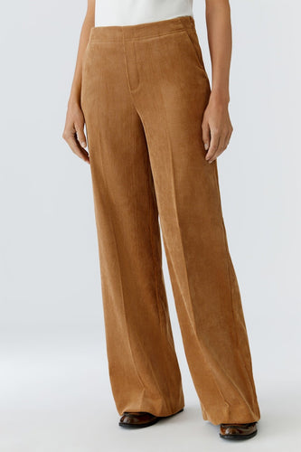 Oui Corduroy Pants in Camel