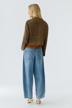 Load image into Gallery viewer, Oui Check Jacket in Dark Camel &amp; Black
