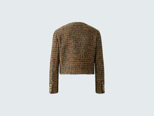 Load image into Gallery viewer, Oui Check Jacket in Dark Camel &amp; Black
