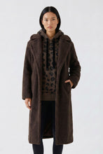 Load image into Gallery viewer, Oui Long Teddy Coat in Mulch
