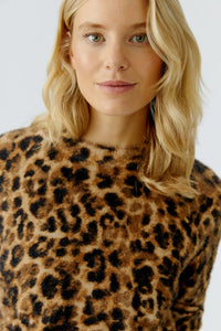 Oui Leopard Print Sweater