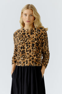 Oui Leopard Print Sweater