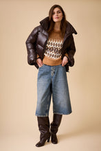 Load image into Gallery viewer, Oui Norwegian Sweater in Camel &amp; Off White
