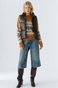 Oui Quilted Vest in Ganache