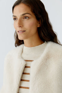 Oui Faux-Fur Vest in Whitecap