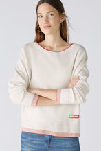 Load image into Gallery viewer, Oui Cotton Sweater in Sand/Red
