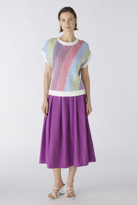 Oui Multi Diagonal Stripe Sweater Vest