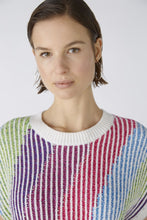 Load image into Gallery viewer, Oui Multi Diagonal Stripe Sweater Vest
