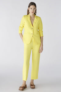 Oui Linen & Cotton Blazer in Yellow