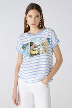 Load image into Gallery viewer, Oui Striped T-Shirt in Off White/Blue
