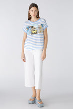 Load image into Gallery viewer, Oui Striped T-Shirt in Off White/Blue
