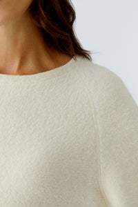 Oui Cuddly Pullover in Whitecap