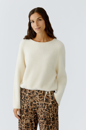 Oui Cuddly Pullover in Whitecap