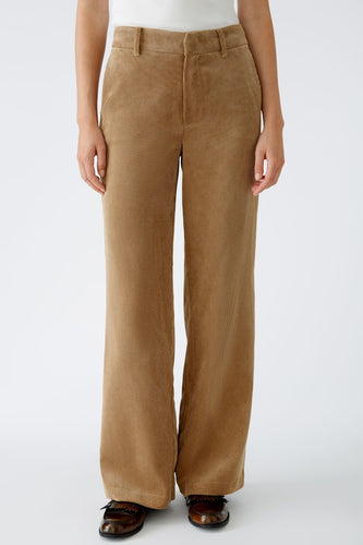 Oui Corduroy Pants in Camel