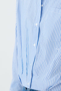 Oui Striped Shirt in Blue/White