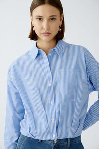 Oui Striped Shirt in Blue/White