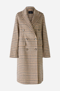 Oui Wool Check Coat