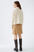 Load image into Gallery viewer, Oui Cotton Turtleneck Sweater in Light Stone
