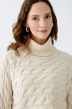 Load image into Gallery viewer, Oui Cotton Turtleneck Sweater in Light Stone
