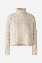 Load image into Gallery viewer, Oui Cotton Turtleneck Sweater in Light Stone
