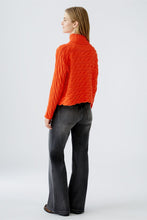 Load image into Gallery viewer, Oui Cotton Turtleneck Sweater in Cherry Tomato
