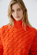 Load image into Gallery viewer, Oui Cotton Turtleneck Sweater in Cherry Tomato
