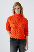 Load image into Gallery viewer, Oui Cotton Turtleneck Sweater in Cherry Tomato
