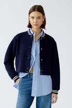 Load image into Gallery viewer, Oui Bomber Jacket in Navy
