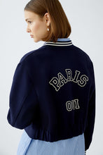 Load image into Gallery viewer, Oui Bomber Jacket in Navy
