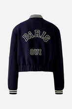 Load image into Gallery viewer, Oui Bomber Jacket in Navy
