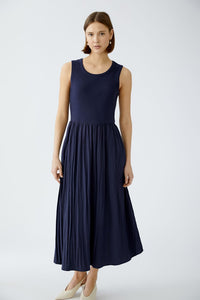 Oui Sleeveless Dress in Navy