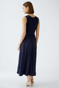 Oui Sleeveless Dress in Navy