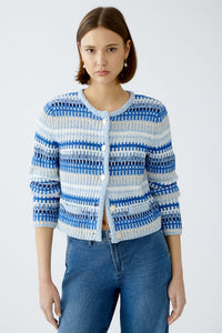 Oui Knitted Cardigan in Light Blue