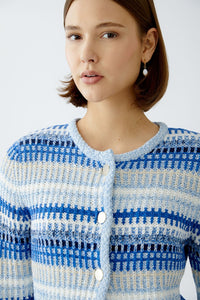 Oui Knitted Cardigan in Light Blue