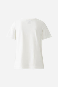 Oui Printed T-shirt in White