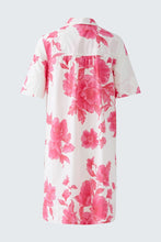 Load image into Gallery viewer, Oui Floral Print Shirt Dress in Pink/White
