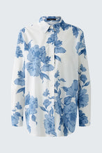 Load image into Gallery viewer, Oui Printed Cotton Voile Blouse in Blue/White
