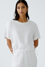 Load image into Gallery viewer, Oui Short Sleeve Linen Top in Optic White
